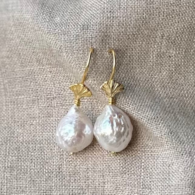 Freshwater Pearl Shell Drop Earrings