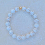 Natural Howlite Beaded Gemstone Bracelet - Puglia