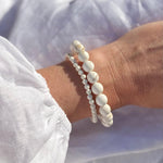Natural Howlite Beaded Gemstone Bracelet - Puglia