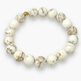 Natural Howlite Beaded Gemstone Bracelet - Puglia