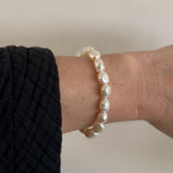 Freshwater Baroque Pearl Bracelet modelled