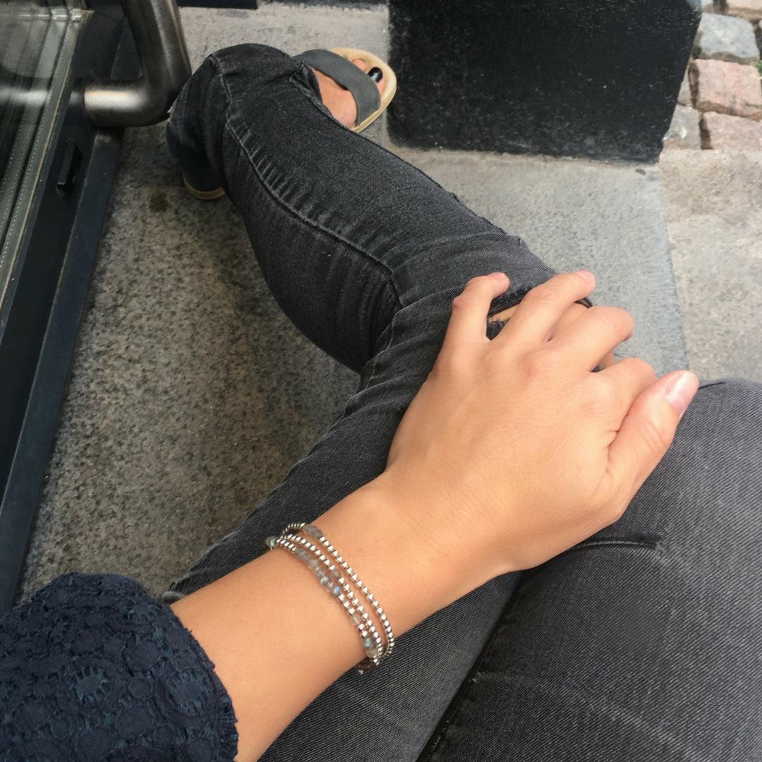 Sterling Silver Wrap Bracelet and Necklace in One