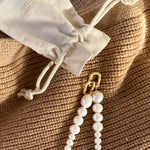 Long Graduated Pearl Earrings from RAW Copenhagen made in Tunbridge Wells Kent UK