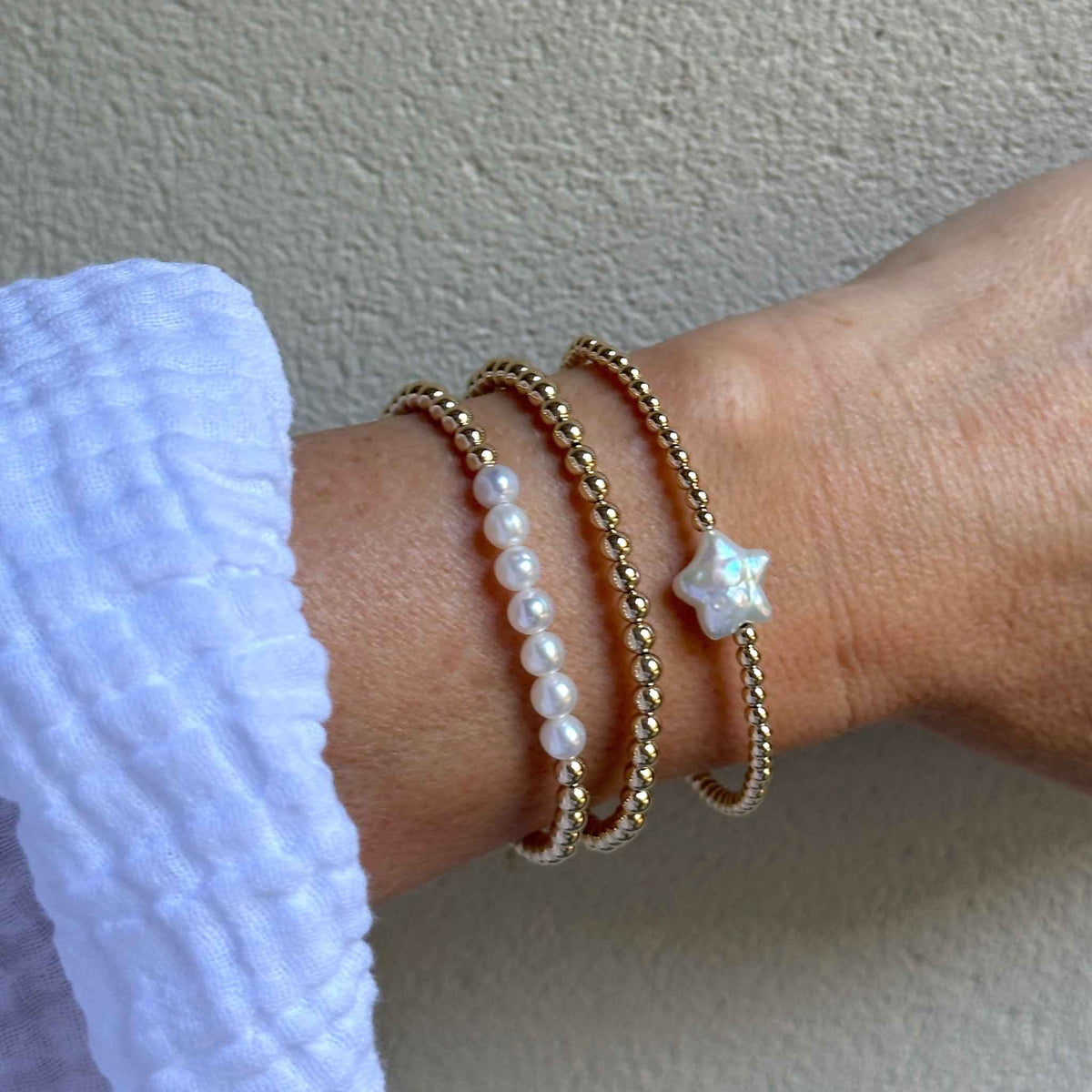 The new gold beaded pearl bracelet designs from RAW Copenhagen