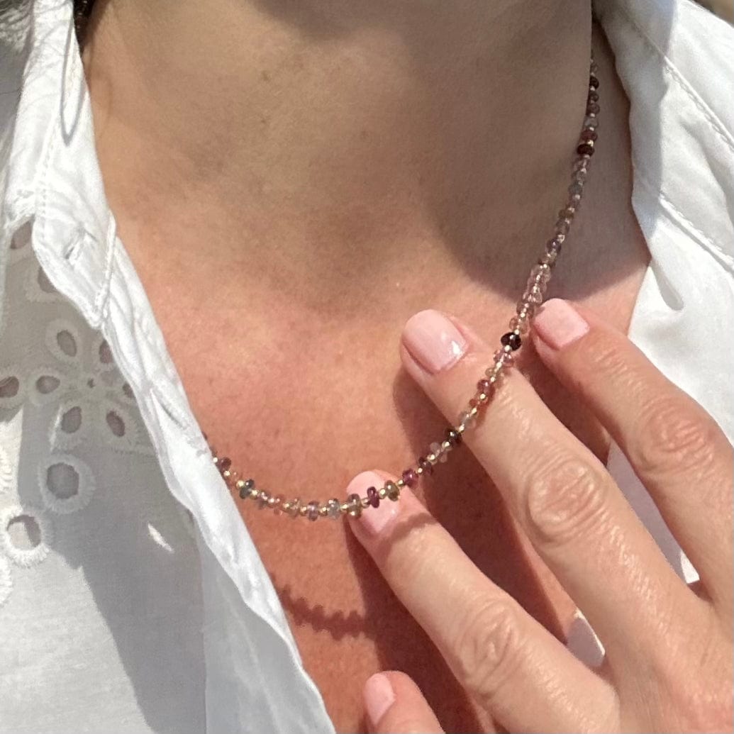 Beaded Spinel and Gold Vermeil Necklace