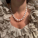 Freshwater Pearl and Red Jade Necklace