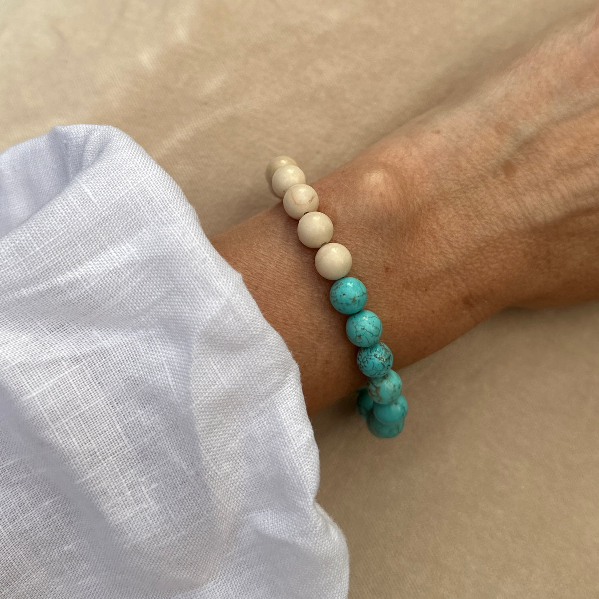 Half & Half Gemstone Bracelet