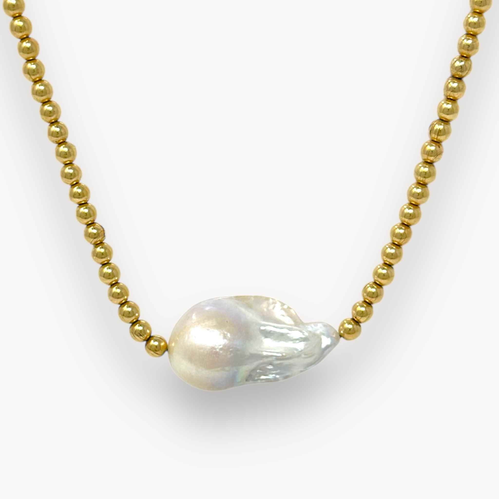 Baroque Pearl Beaded Necklace