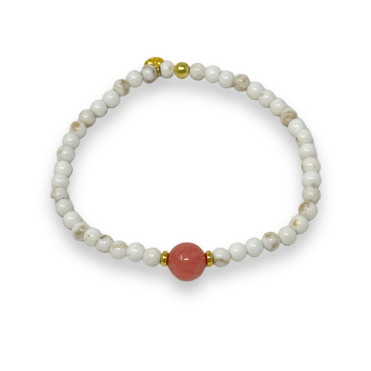 Natural Howlite Beaded Bracelet