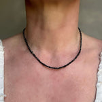 black raw diamond necklace 