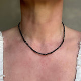 black raw diamond necklace 
