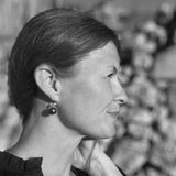 Gold Sea Shell Earrings with Brown Freshwater Pearls