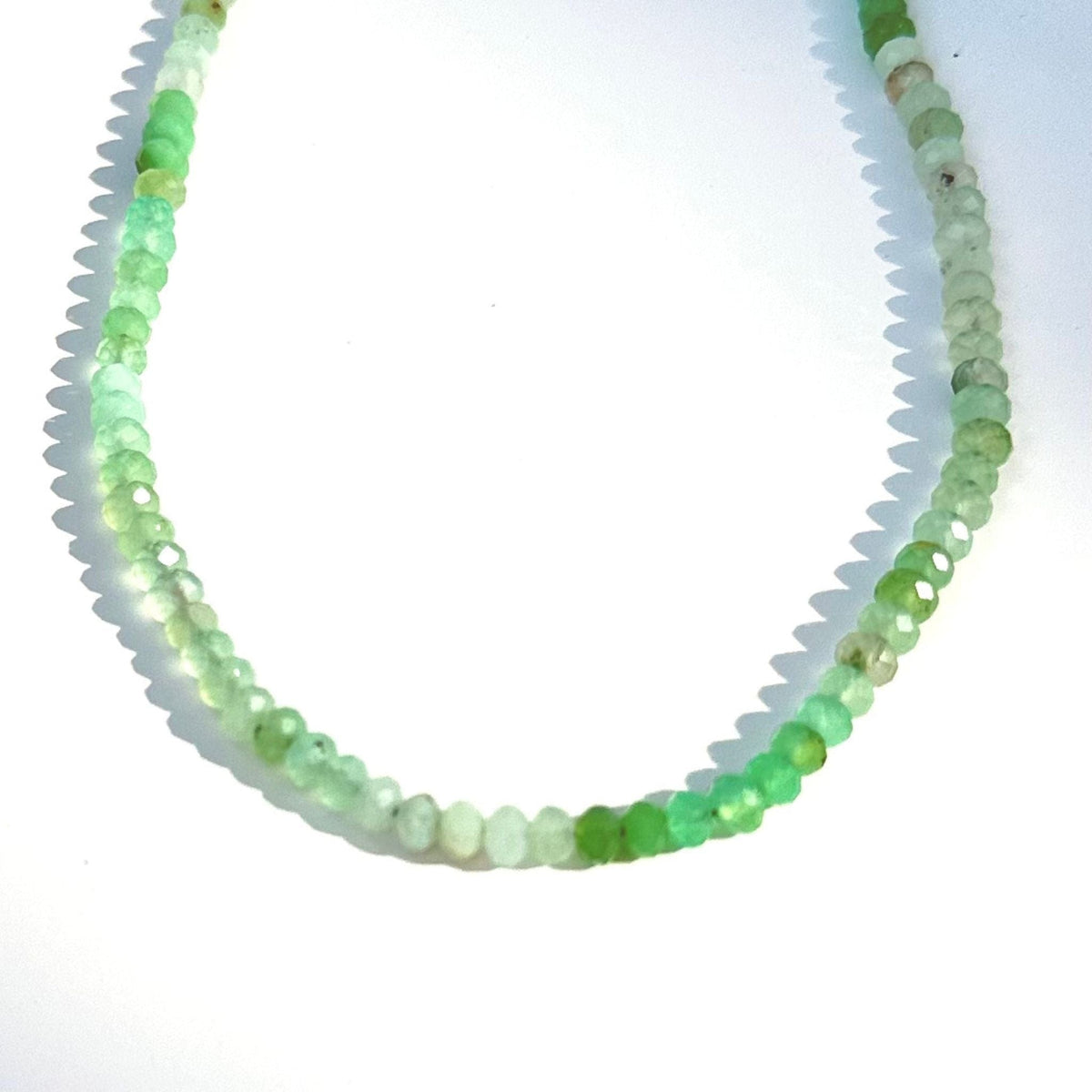 Green Chalcedony Beaded Necklace - Soul Necklace
