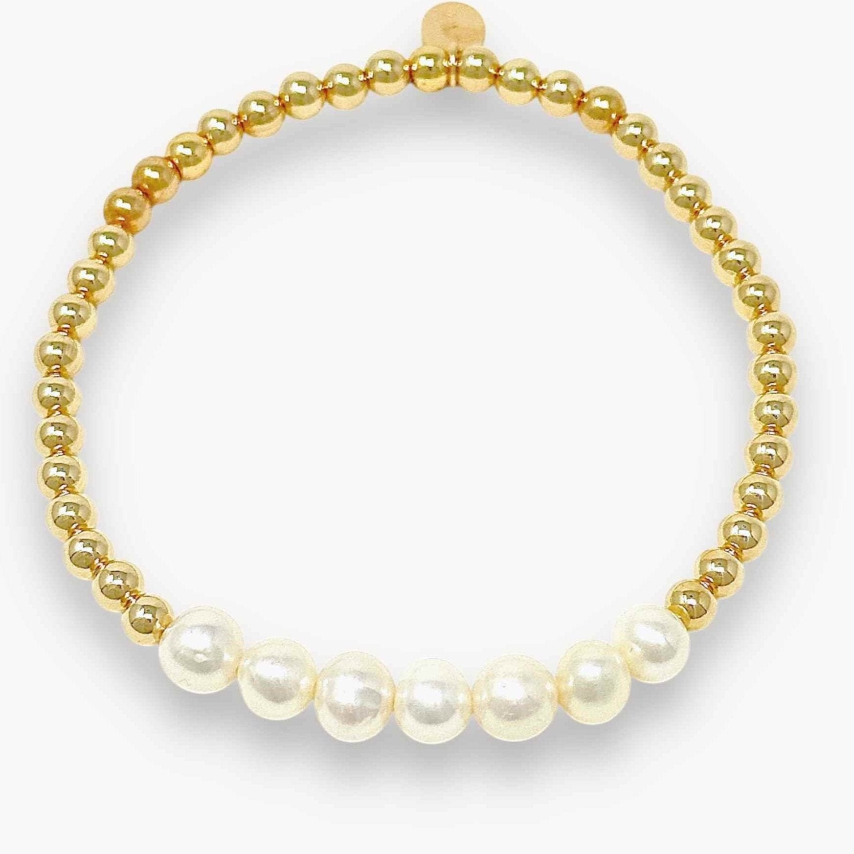 Cluster of Pearls Gold Bracelet