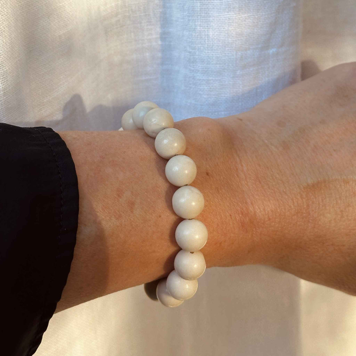 Cream Jasper Beaded Bracelet