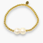 Gold-Filled Double Baroque Pearl Bracelet | Handmade in the UK | RAW Copenhagen