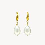 Drop Pearl Gold Huggies
