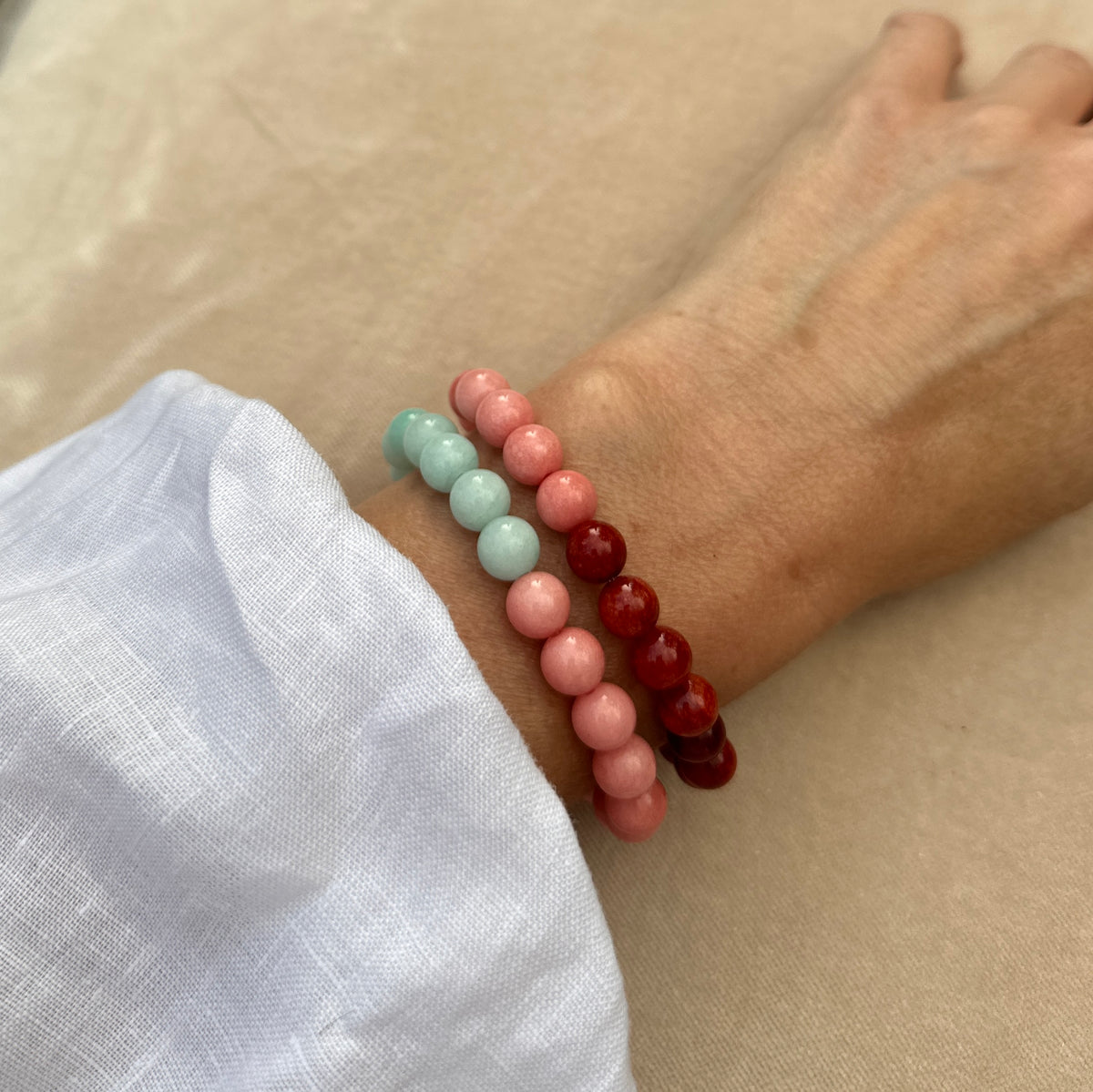 Half & Half Gemstone Bracelet