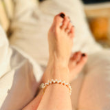 Freshwater pearl anklet adjustable