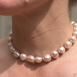 Pink Baroque Pearl Necklace