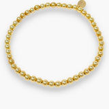 Scandi Beaded Gold Bracelet - Medium