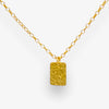Gold Rectangular Pendant Necklace