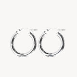 Chunky Silver Hoops