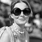 Large Baroque Fireball pearl choker necklaces from RAW Copenhagen worn to Glyndebourne