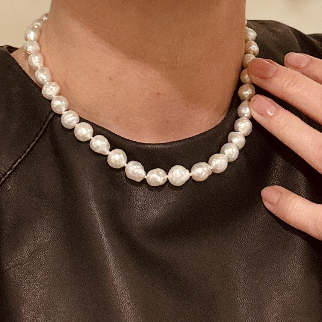 Medium Sized Baroque Pearl Necklace