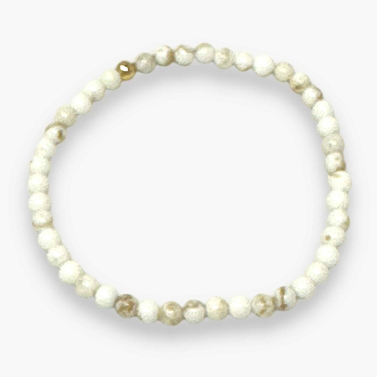 Natural Howlite Beaded Gemstone Bracelet - Puglia