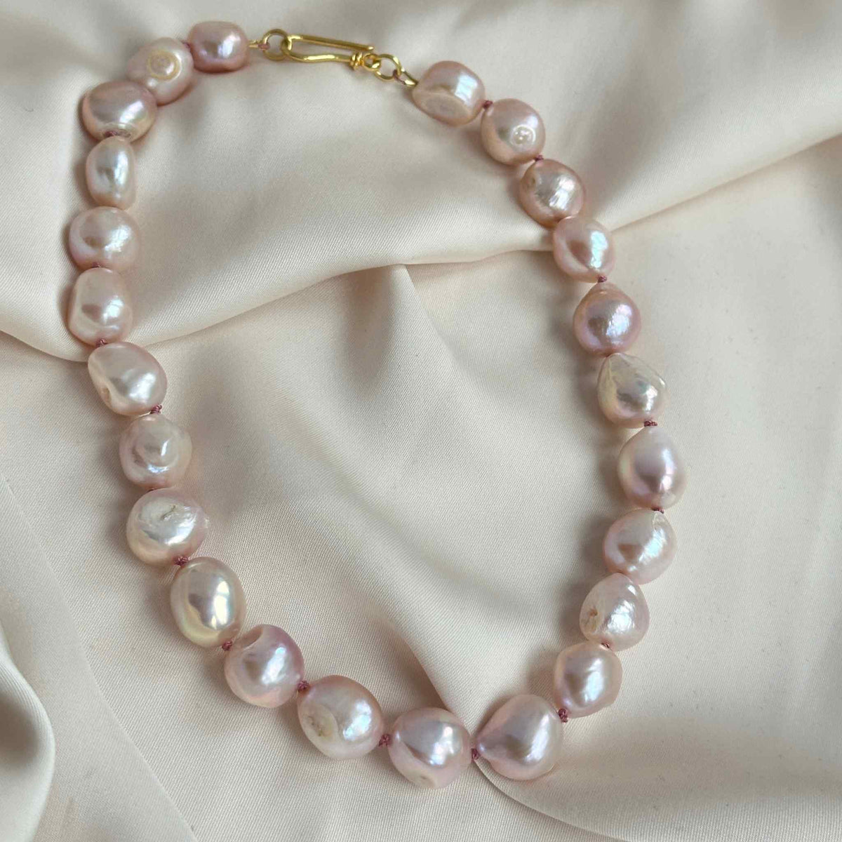 Pink Baroque Pearl Necklace