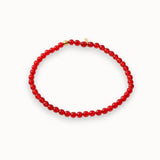 Red Beaded Gemstone Bracelet