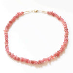 Rhodochrosite gemstone necklace