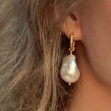 Big Baroque Pearl Earrings