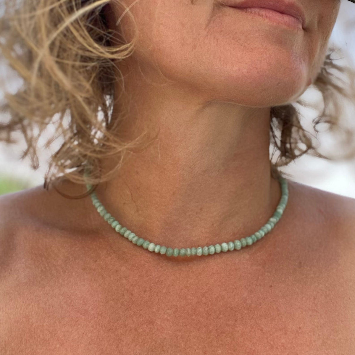 Turquoise Amazonite Beaded Necklace