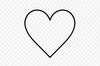 generate a black outline of a heart on a transparent background