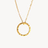 gold circle pendant neckalce