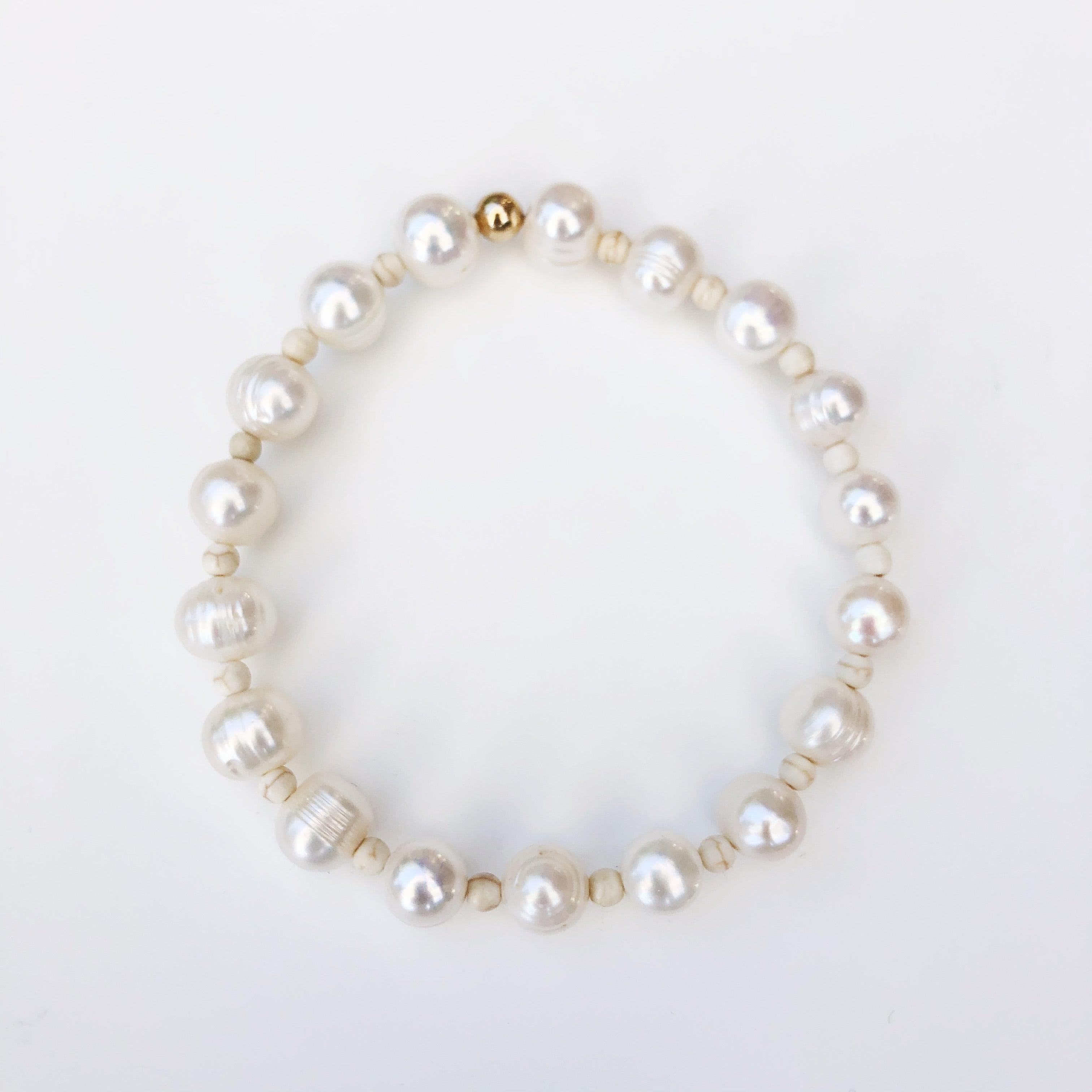 Beach Babe Anklet - White Freshwater Pearl Anklet