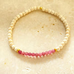 Natural Magnesite Beaded Bracelet