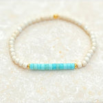 Natural Magnesite Beaded Bracelet