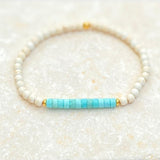 Natural Magnesite Beaded Bracelet