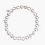 Big Sterling Silver Beaded Bracelet
