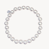 Big Sterling Silver Beaded Bracelet