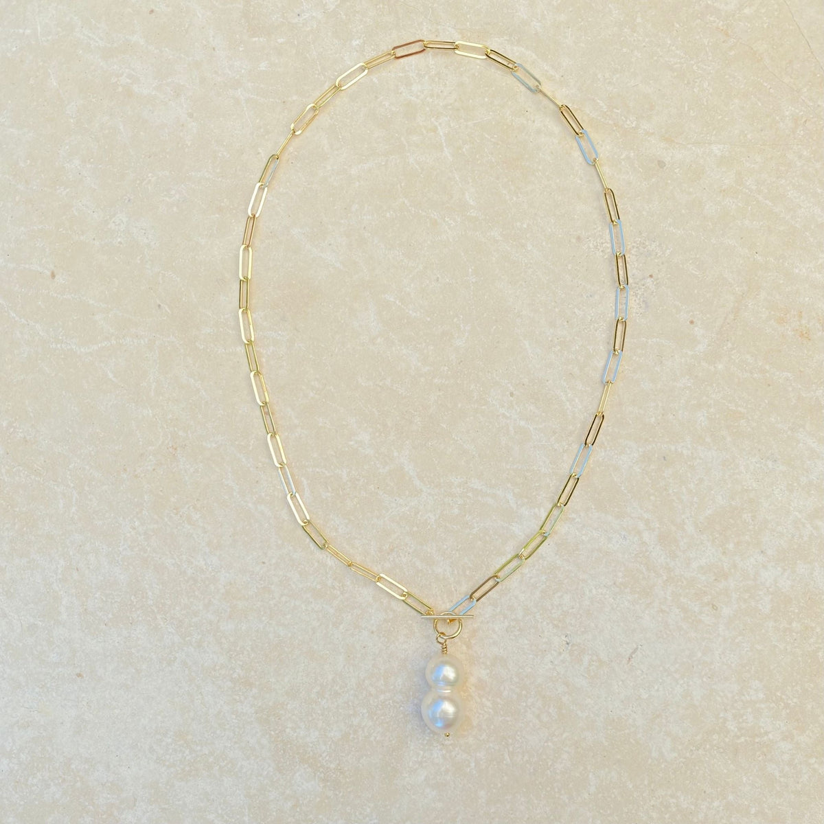 Celebrate your Curves - Double Freshwater Pearl Chain Necklace