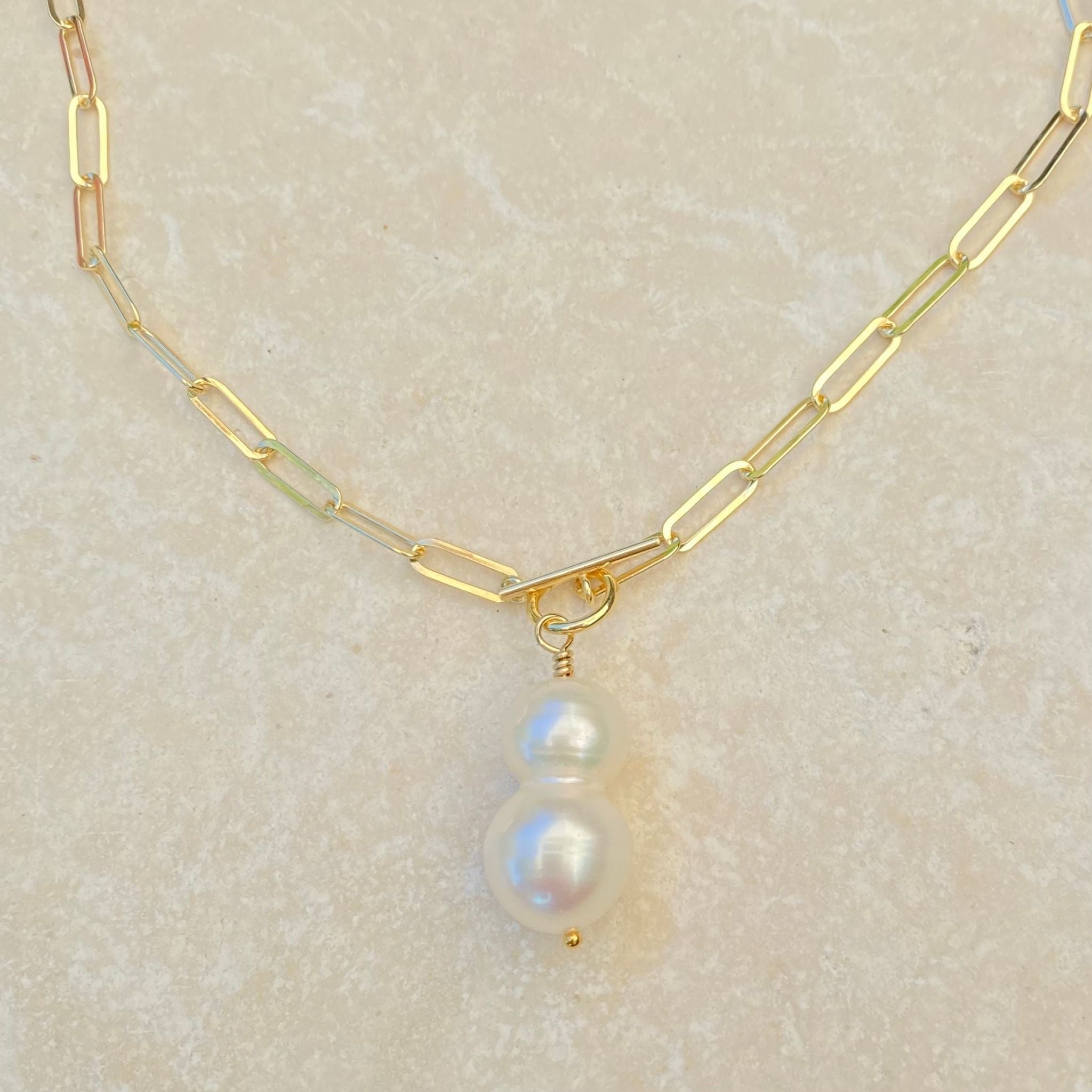 Celebrate your Curves - Double Freshwater Pearl Chain Necklace
