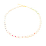 Keshi Pearl and Mixed Gemstone Necklace