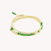 14K Gold Filled Wrap Bracelet with Gemstones