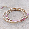 14K Gold Filled Wrap Bracelet with Gemstones