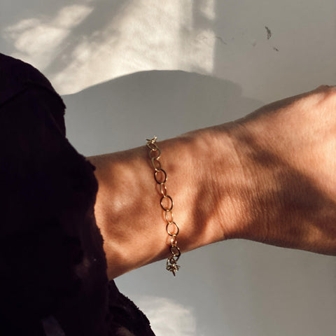 Gold Ripples Bracelet - Gold Vermeil Chain Bracelet