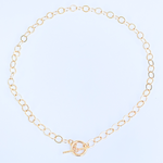 Big Link Toggle Bar Sterling Silver Necklace